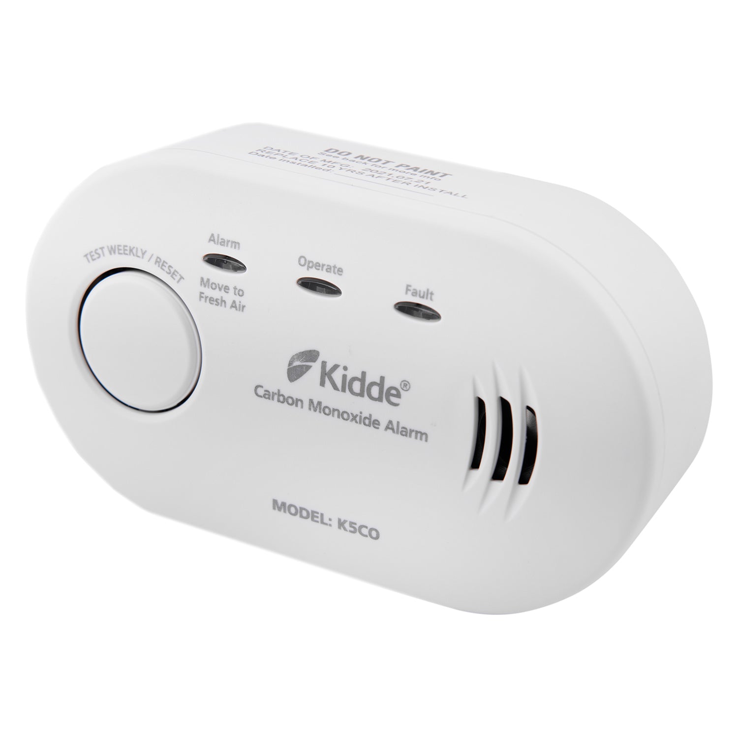 Kidde 5CO Battery Powered Carbon Monoxide Alarm 10 Year Life