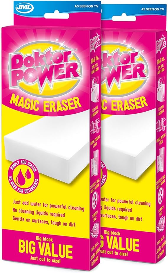JML Doktor Power Magic Eraser Twin Pack Cleaning & Polishing Sponge Block Double Pack