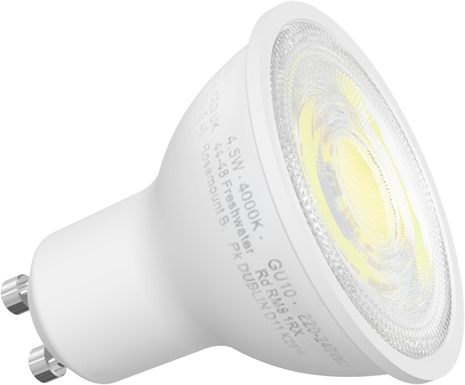 Meridian LED GU10 Lamp Light Bulb Day Light 6500K, 50W Halogen Spotlight Equivalent