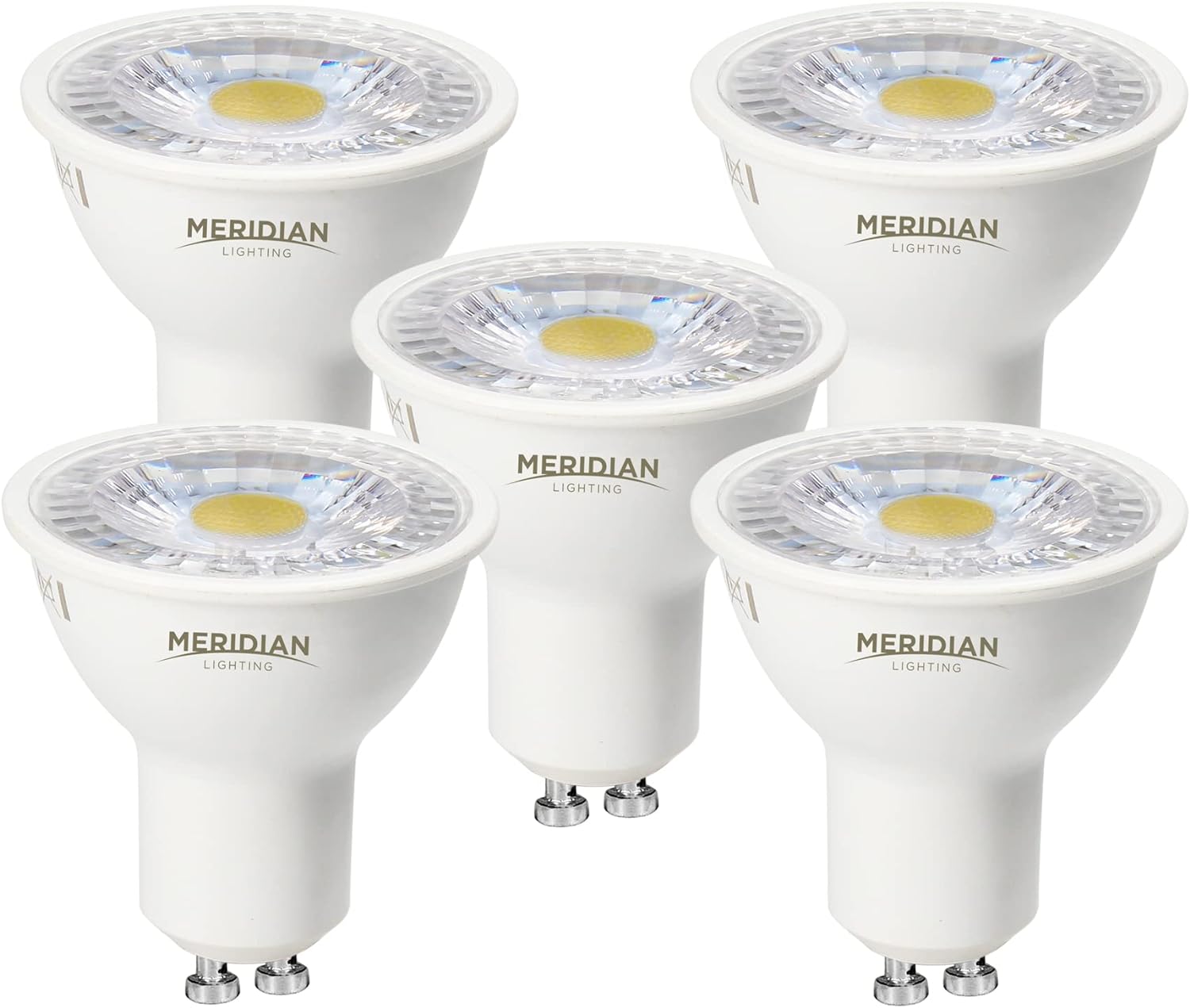 Meridian LED GU10 Lamp Light Bulb Day Light 6500K, 50W Halogen Spotlight Equivalent